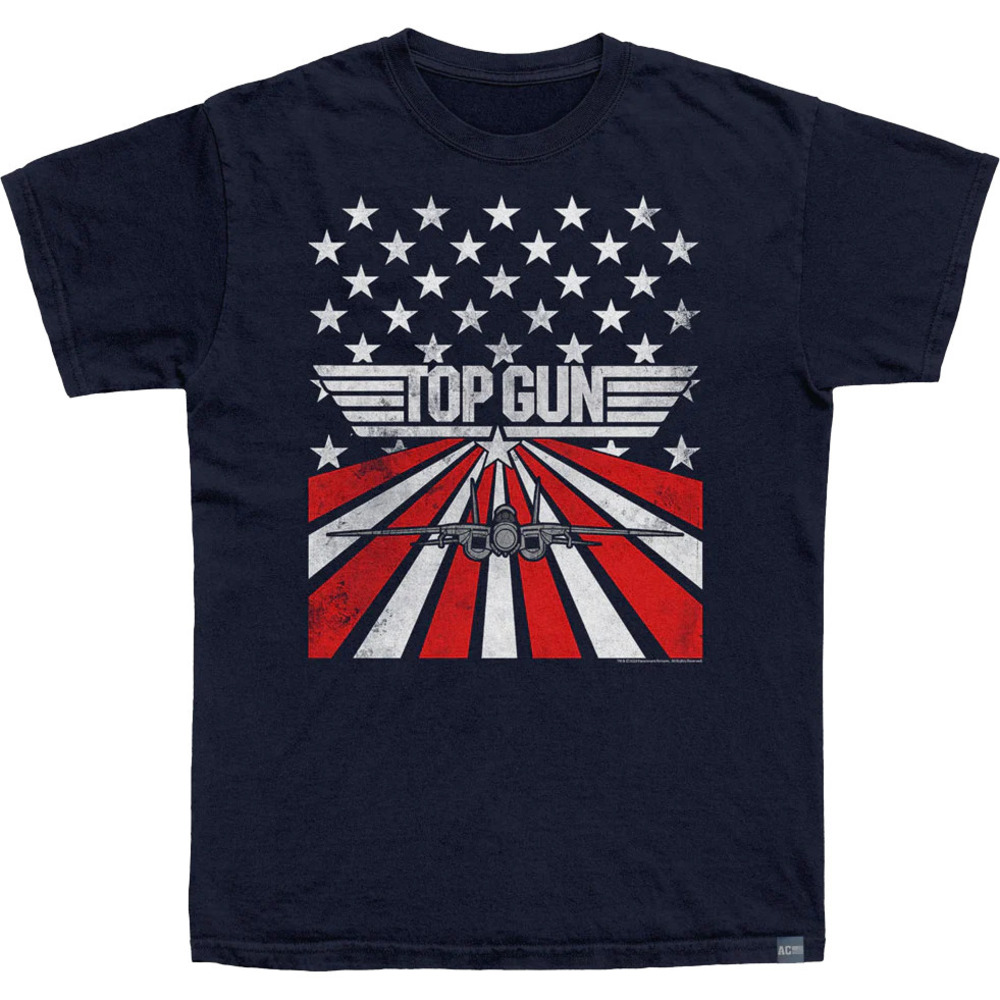 Made In Usa Stars And Stripes Top Gun Tshirt